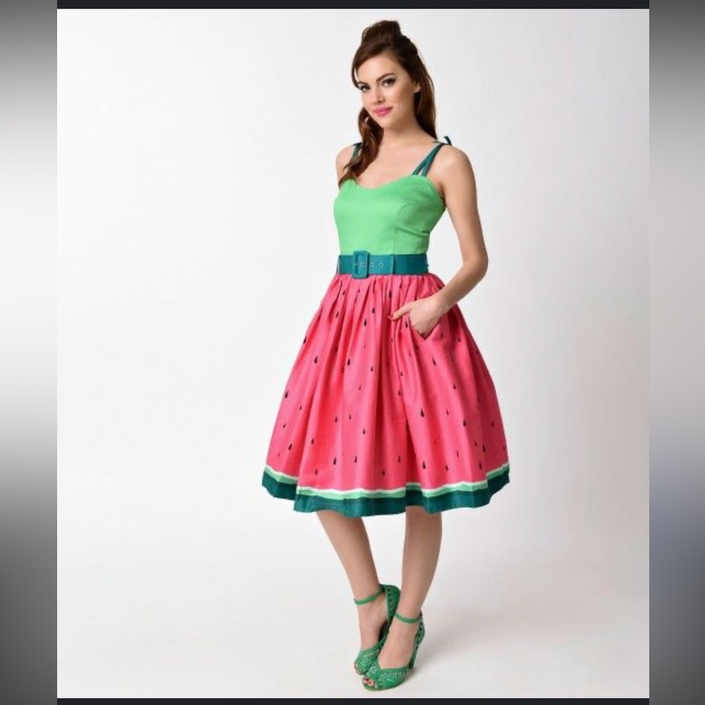 Collectif London XS Watermelon Dress with Pockets